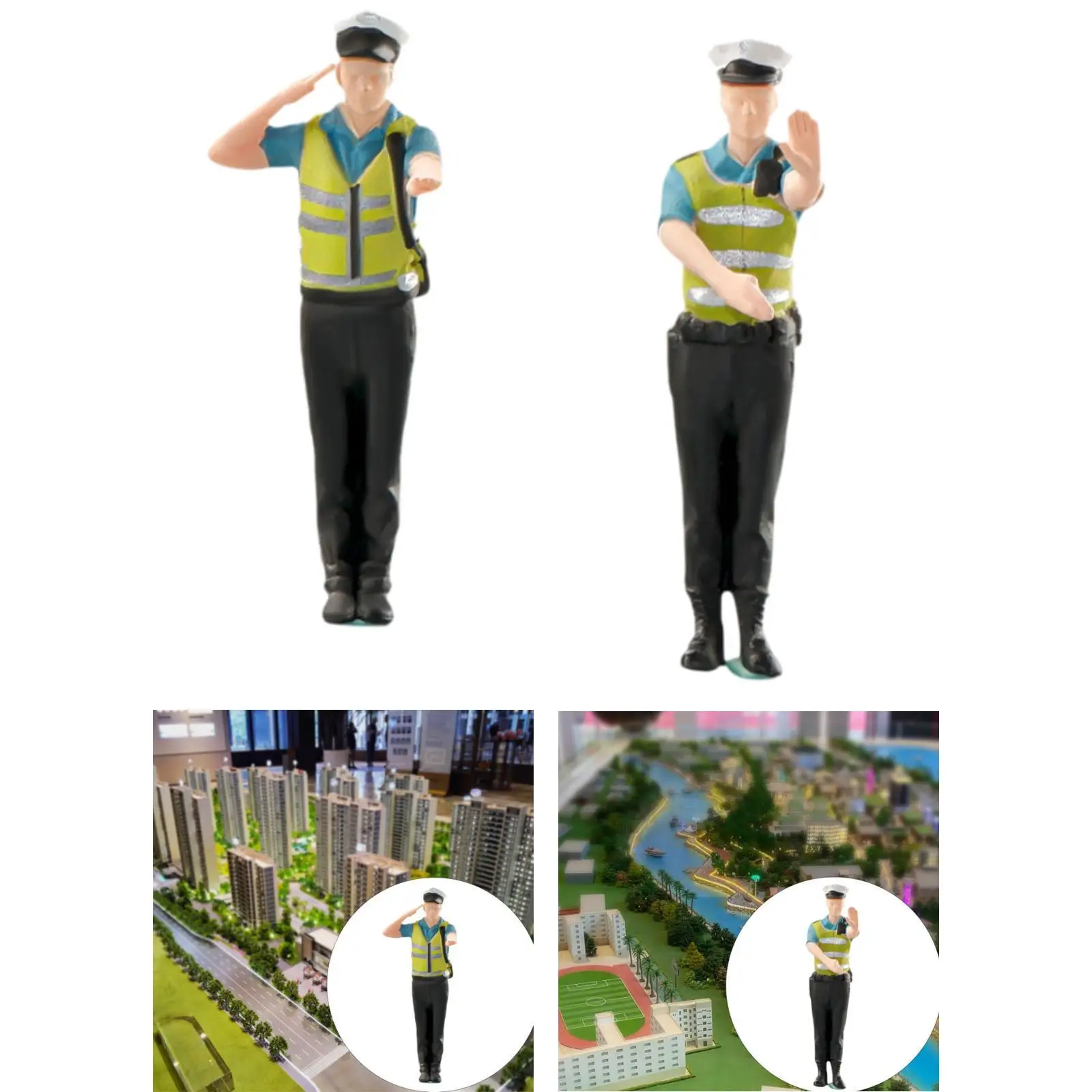 

Miniature Traffic Police Figure for DIY Scene Decor Layout Decoration 1/64