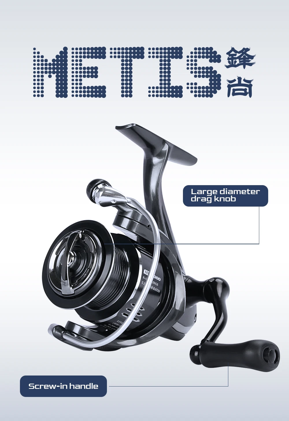 TSURINOYA Spinning Angelrolle METIS 1000 2000 3000 4000 5000 Leichter Zugriff 8 kg 8 + 1 Lager Bass Salzwasser Angelspule – Detail 13