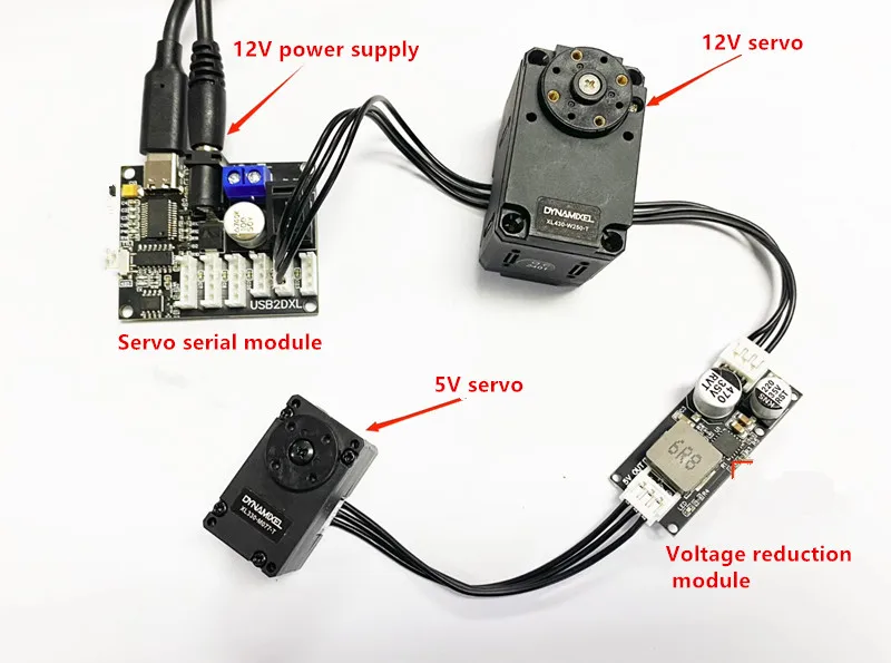 5V2DXL ROBOTIS Dynamixel Servo 5V Servo Voltage Reduction Module For XL330、 XC330 Servo