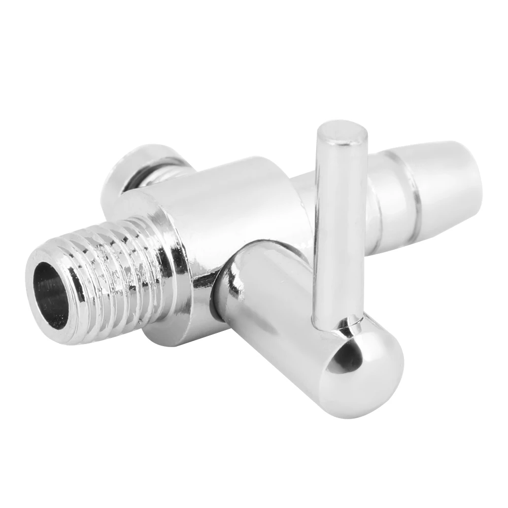 5Pcs Stainless Steel Air Tube Distributor Oxygen Pump Control Valve Single-head Threaded Valves for Fish Tank Aquarium