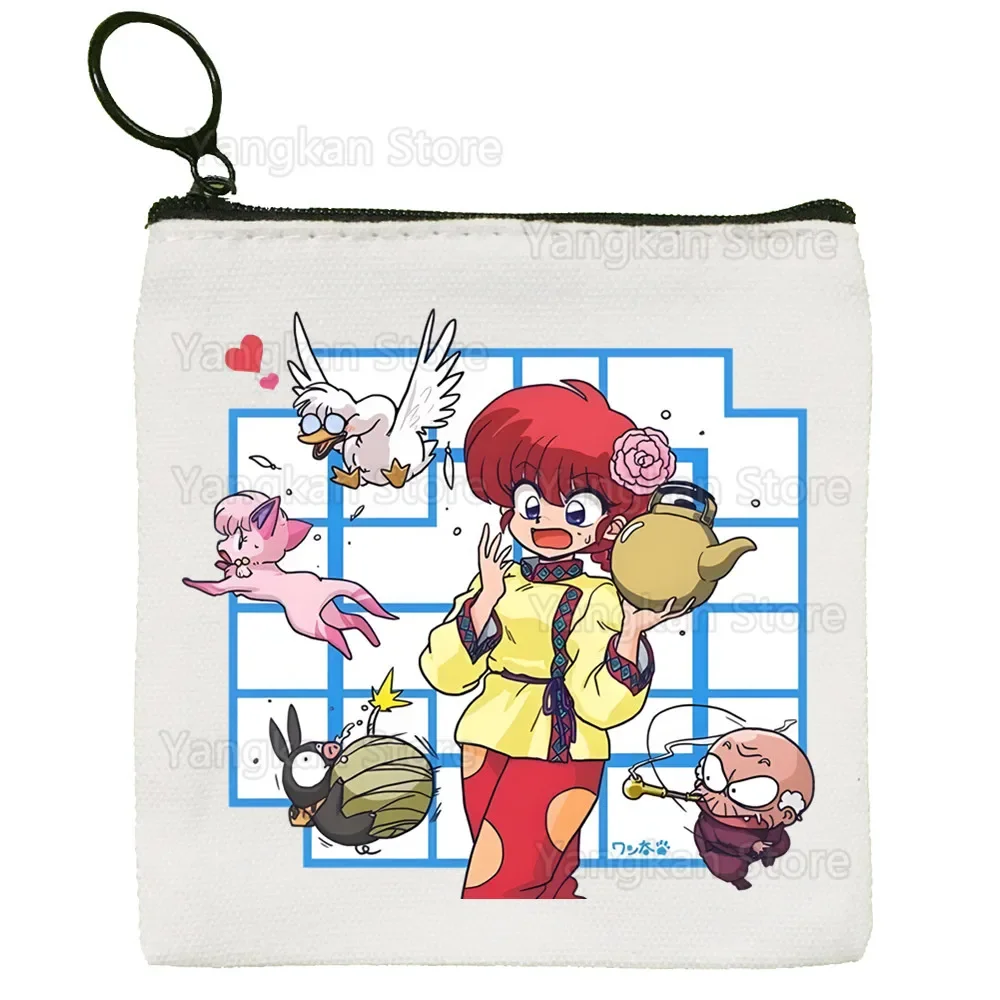 

Ranma 12 Cartoon Coin Purse Female Mini Canvas Art Ranma 1⁄2 Cute Key Case Coin Purse Student Wallet