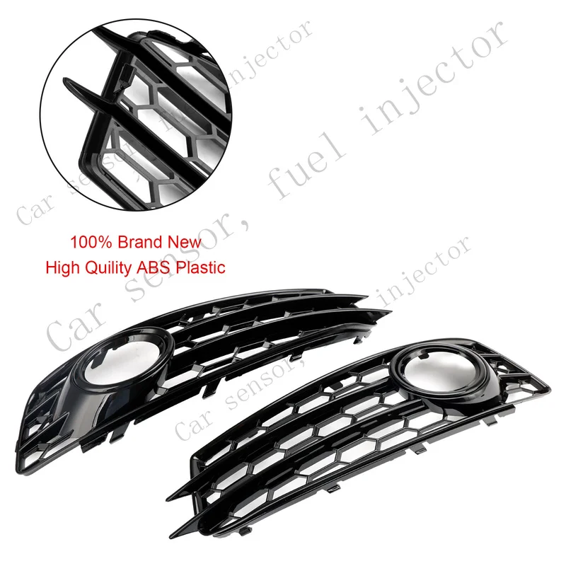 Q+ Honeycomb Front Bumper Fog Light Grill Cover For Audi A3 8P S-Line 2009-2012 ZY