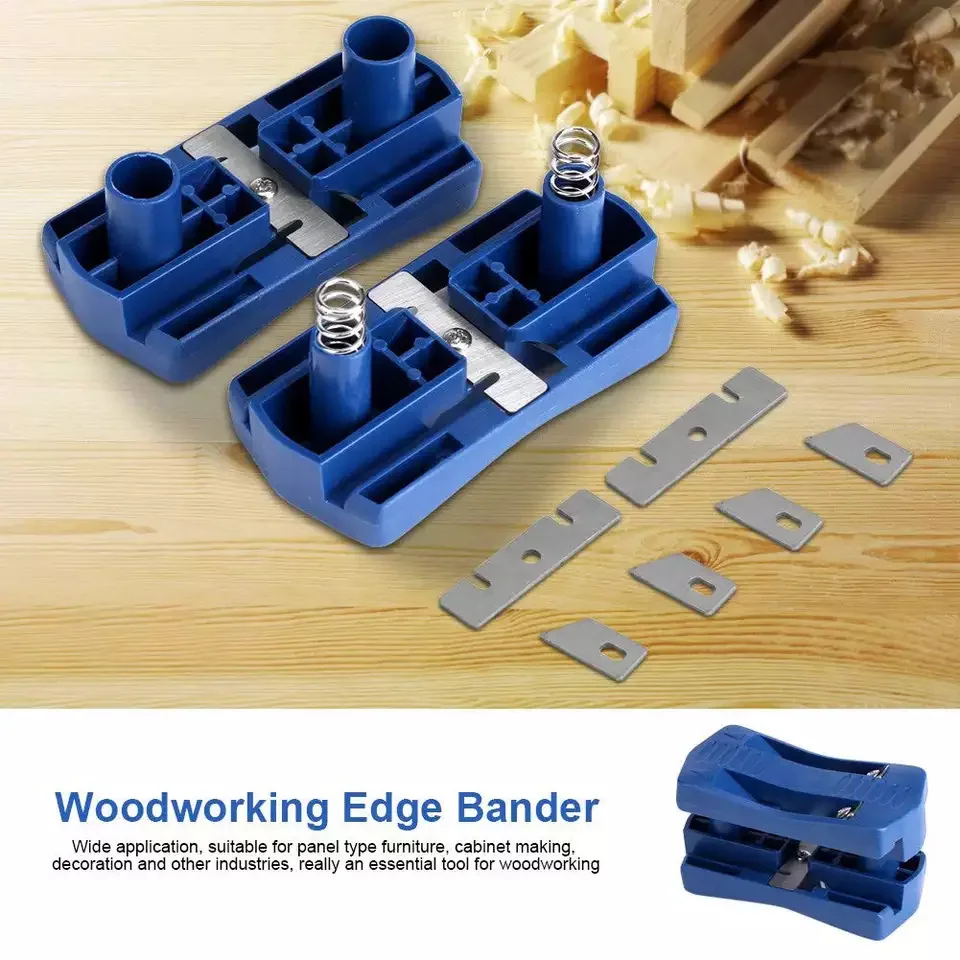 Manual Wood Side Banding Machine Set, Double Edge Trimmer, Corte de cabeça e cauda para compensado de PVC plástico