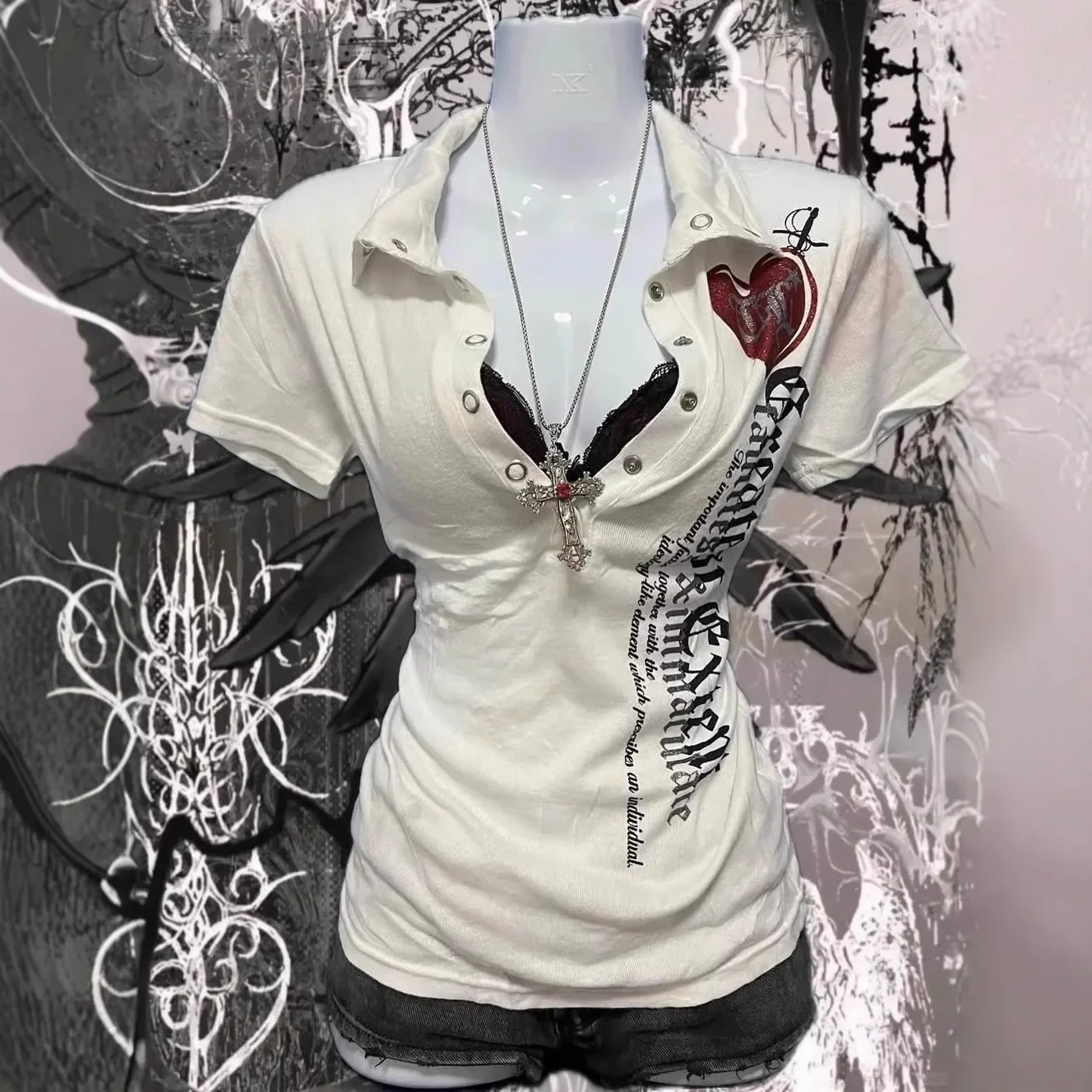 سليم صالح الأمريكية الرجعية الساخن فتاة طباعة قصيرة الأكمام تي شيرت المرأة الصيف نمط جديد تنوعا التخسيس الأعلى ألياف البوليستر