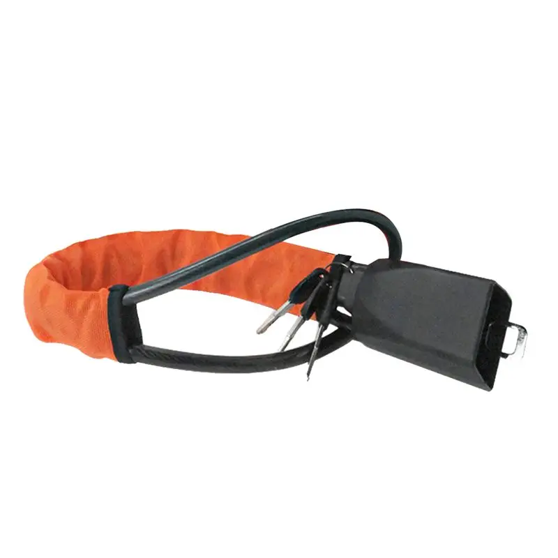 Automobile Car Steering Wheel Lock Seat Lock Accessory Orange Automotive Supplies With 2 Key