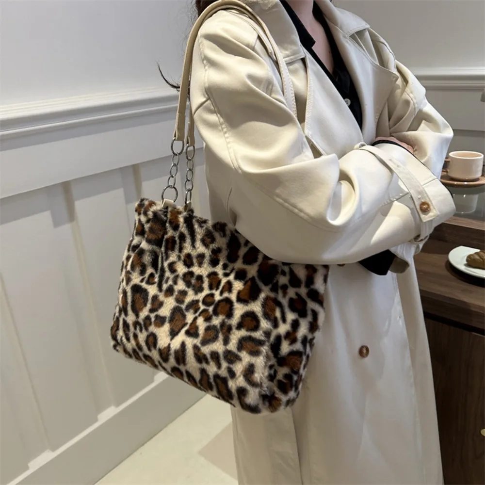 Casual Commuting Bag Hot Sale Trendy Leopard Tote Bag Underarm Bag Lady