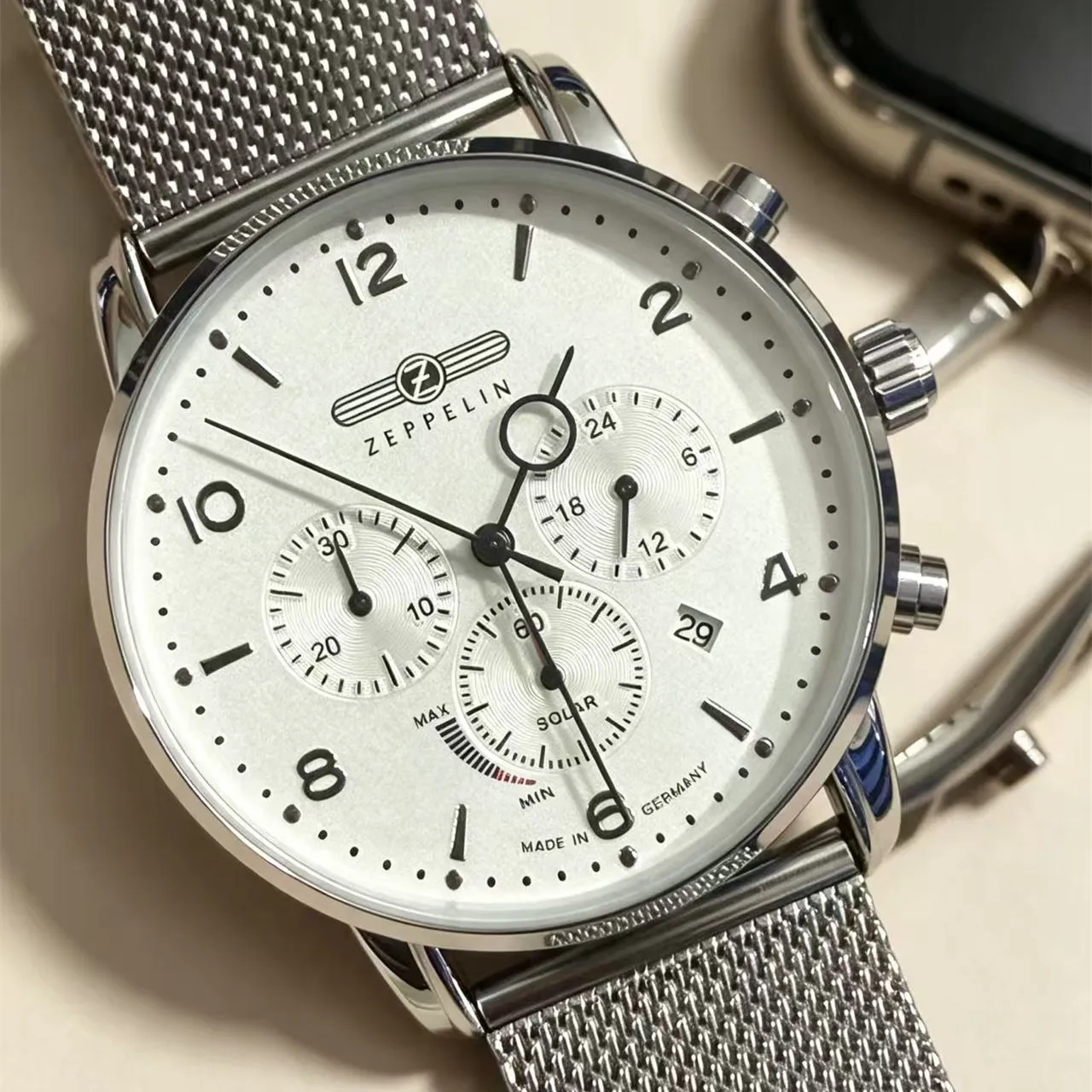 New Fashion Zeppelin Hindenburg Series Quartz Watch Retro Leisure Business Watch Multi Functional Luxury Date Men's Watch
