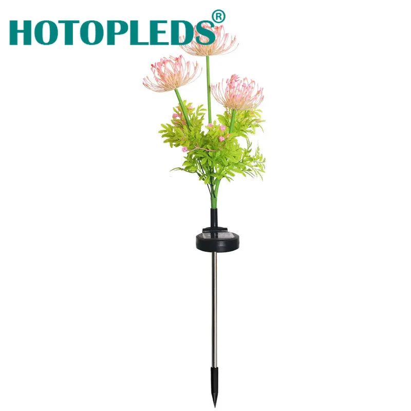 2pack LED Solar Flower Light, Simulated Flower Outdoor Decoration Flower Garden Landscape Insertion Lawn Light Spot Wholesale