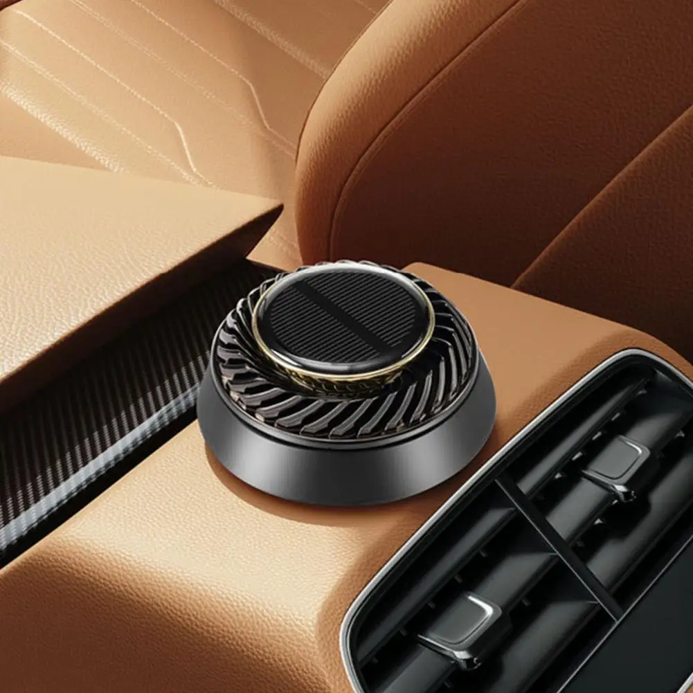 Auto Air Freshener Solar Car Air Freshener Diffuser Automatic Rotatable Aromatherapy Ornament Long-lasting Air Purifying