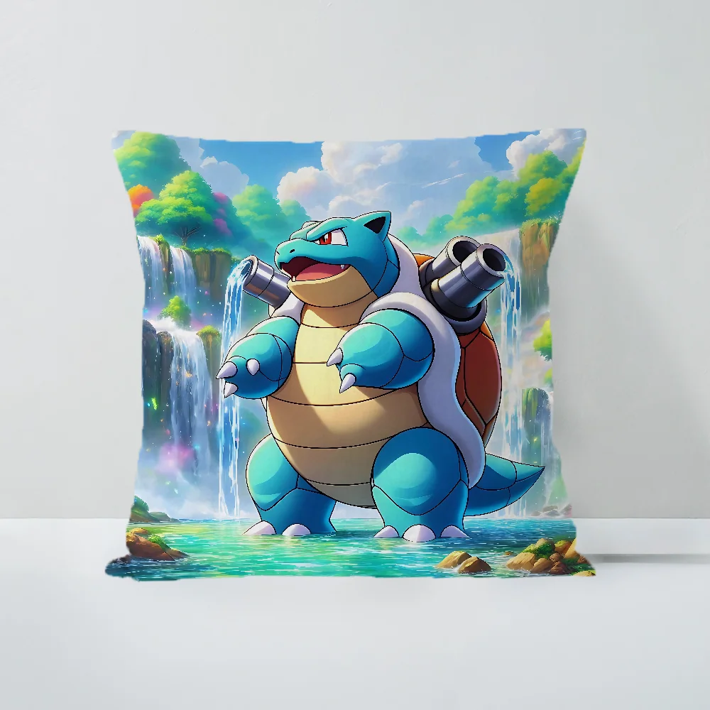 

Cartoon Blastoise Cushions for Decorative Sofa Cushion Covers Home Decoration Sleeping Pillows Cover Ornamental Pillow Cases