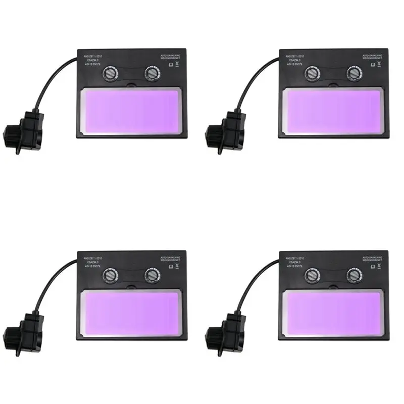 JHD 4X Solar Auto Darkening Welding Lens Panel Welding Helmet Mask Automatic Filtering Lampshade Eye Goggles