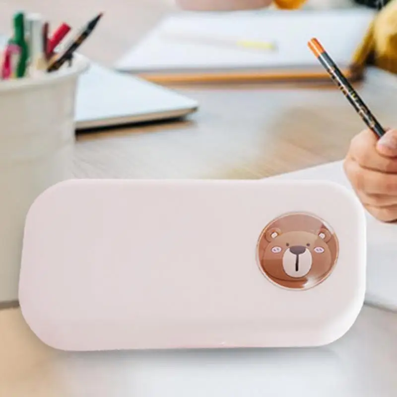 صندوق تخزين قلم رصاص موضوع كارتون كبير ، منظم قرطاسية مدرسية للعمل ، لطيف