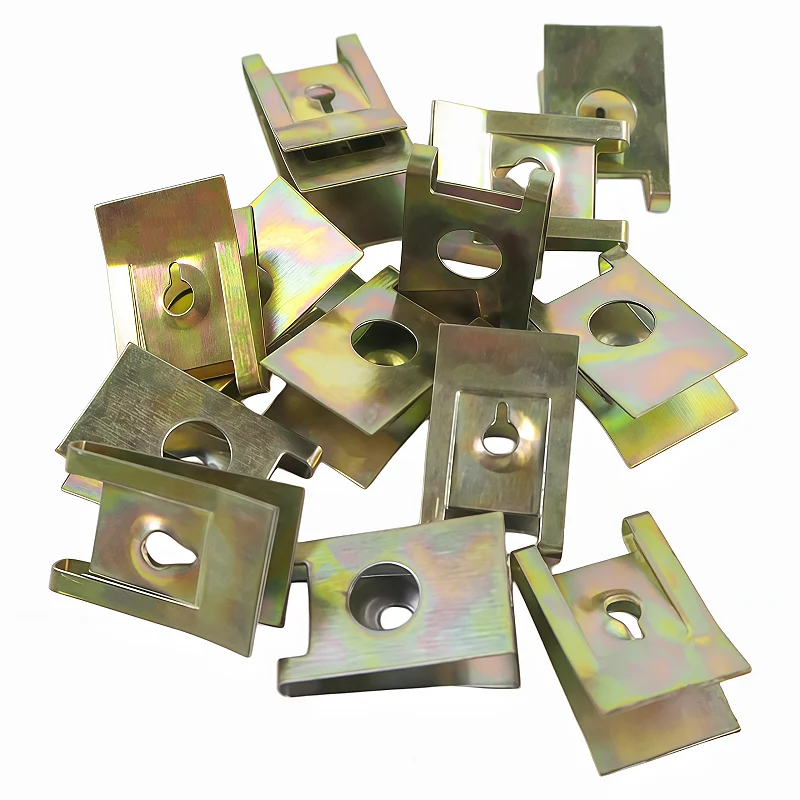 Metal U-Type Clips for Car Motorcycle Bumper Trim Panel Fastener Leaf Board Fastener Anti-rust Grommet Screw Clip Gasket