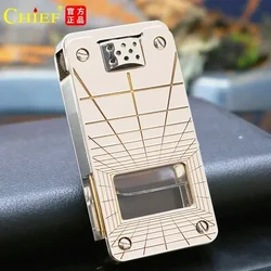 2025 New Chief Kerosene Lighter Creative Transparent Oil Compartment Can Be Automatic Ignition Men's Gift Lighters Wholesale