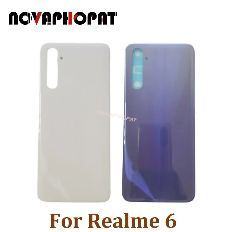 

Novaphopat для Realme 6 RMX2001 BBK R2001 Крышка батарейного отсека задняя крышка корпуса чехол задняя крышка