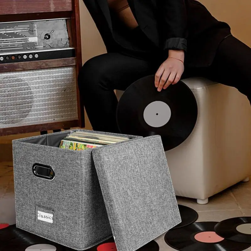 

Держатель LP с крышкой, Штабелируемый Держатель для альбомов, держатель для записей, офисные принадлежности, хранение, коробки для файлов с крышками на день рождения