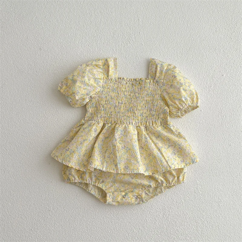 Summer Baby Girl Dress Kids Girl Cute Cotton Dress Baby Girl Floral One Piece Sisters Look Girl Birthday Dress