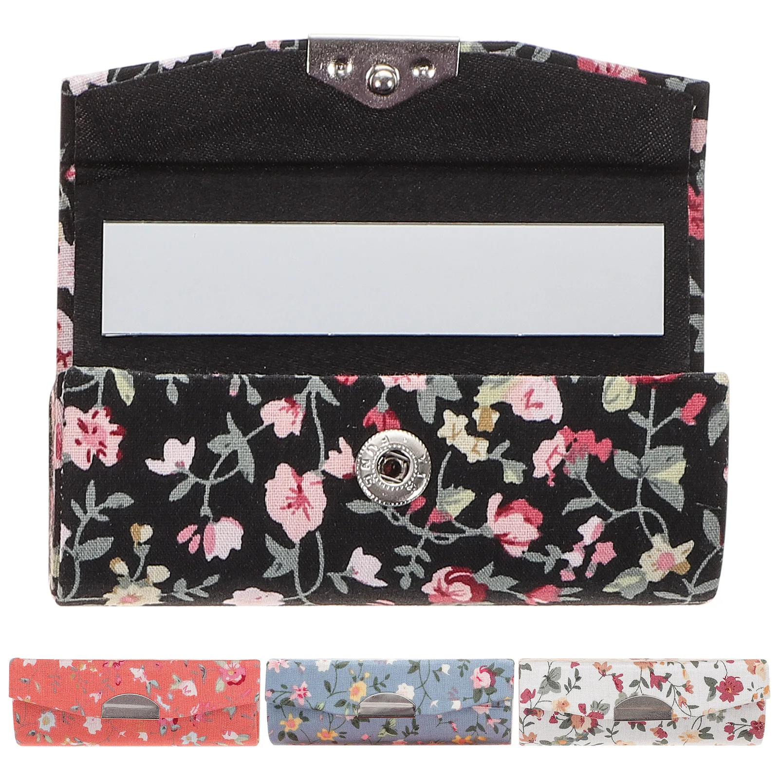 

4 шт., шкатулка для драгоценностей, чехол для губной помады, портативный с зеркалом для женщин, небольшой держатель для хранения, кошелек-органайзер