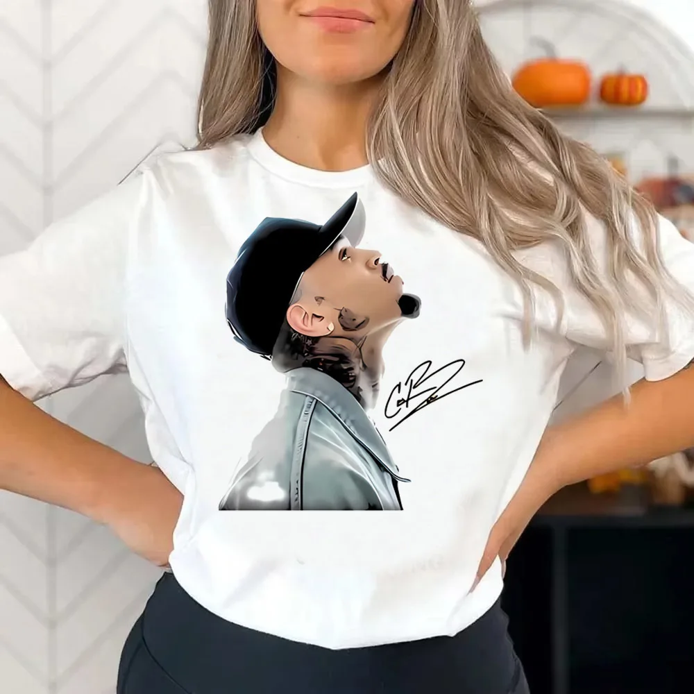 Chris Brown tshirt women jojifuku harajuku emo gothic cheap t shirt japan japanese aesthetic gothic streetwear