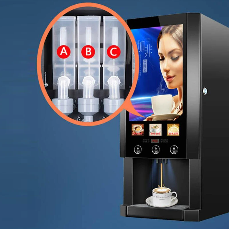 110V 220V Electric Instant Coffee Machine Desktop Hot Milk Tea Vending Machine Commercial Hot Drink Coffee Vending Machine