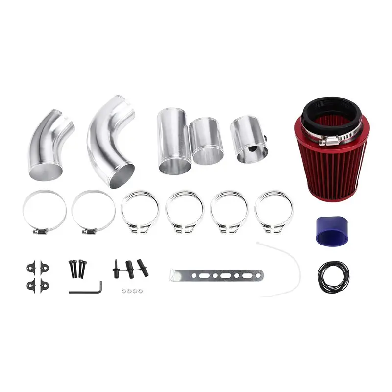 

Universal Auto Car 76Mm Cold Air Intake System Tube Intake Pipe Kit Turbo Direct Cold Air Filter System