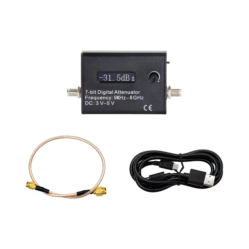 Wideband RF Module RF Attenuator Module 0-31.5 DB Range 0.5 DB Step Size 50 Ohm Impedance Metal Housing Design