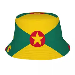 Kapelusz rybaka czapka Bob Unisex flaga Grenada Hip Hop Gorros Panama wiatroszczelna czapka wiadro na zewnątrz