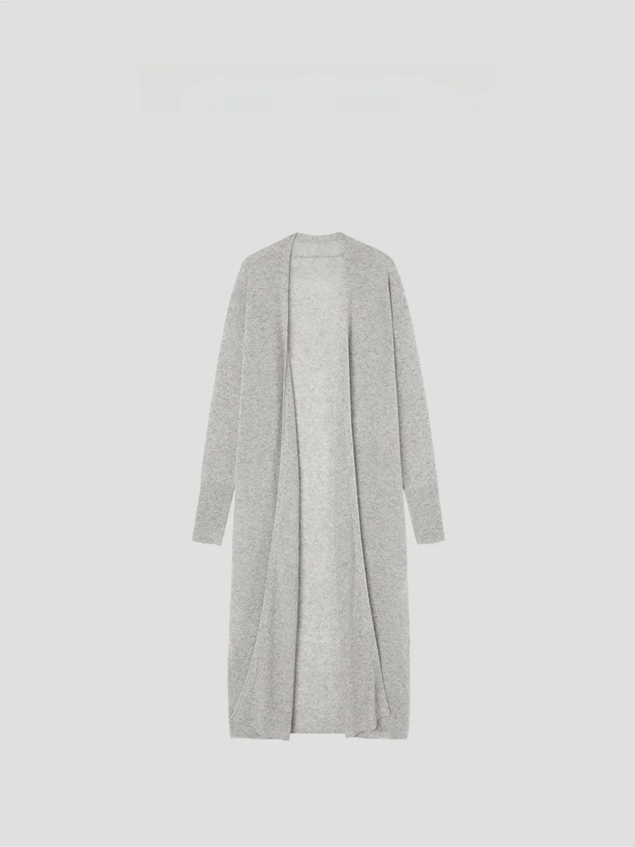 

Свободный простой однотонный длинный винтажный вязаный кардиган-накидка от Romi Studio RWCSST829 для женщин