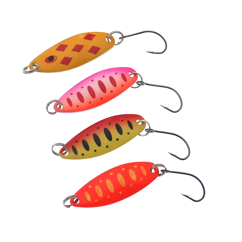 7 sztuk Mix kolorów 3.cm 3.5g łyżka wędkarska przynęta przynęta na pływanie Isca sztuczna pstrąg Pesca sprzęt wędkarski Leurre Truite łyżki — zdjęcie 5