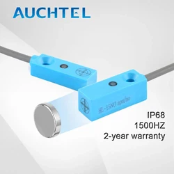 AUCHTEL 15mm 20mm Micro Hall Effect Sensor IP68 Proximity Magnetic Switch NPN PNP 3-wire NO/NC DC 12V 24V Remote Nonpolar