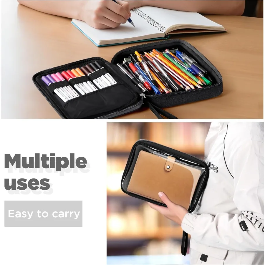 Big Capacity Storage Pouch for Marker Pens Pencil Case with Simple Design Compact Stationery Bag Box for Art Supplies and Sketc