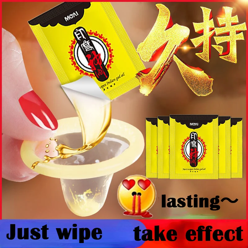 Male Delay Wipes Natural Wet Tissue India Oil Man Sexual Prolong Retardant Enhancer Pleasure for Men Lasting Sex Wipes 30 pcs