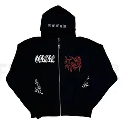 New Ken Carson A Great Chaos Tour Actual Hate Pullover Hoodies Hoody Hooded Sweatshirts velvet Cotton Thick Fleece US N161