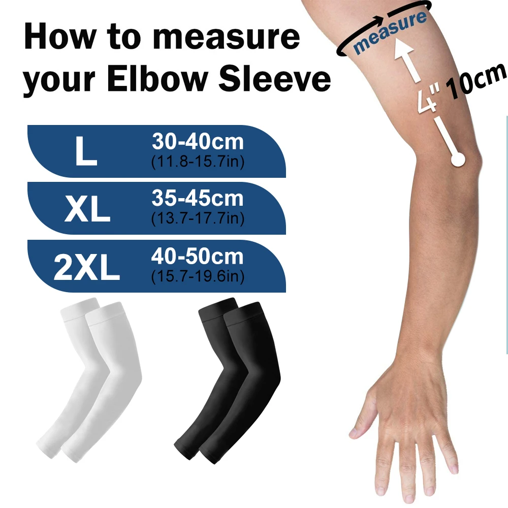 1Pair Medical Grade Lymphedema Arm Sleeve 20-30 MmHg | Full Arm Support with Silicone Band for Men & Women