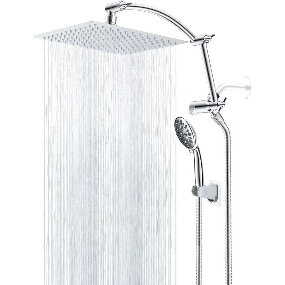 

All Metal Shower Head,10'' High Pressure Rain Shower Head/Handheld Showerhead Combo