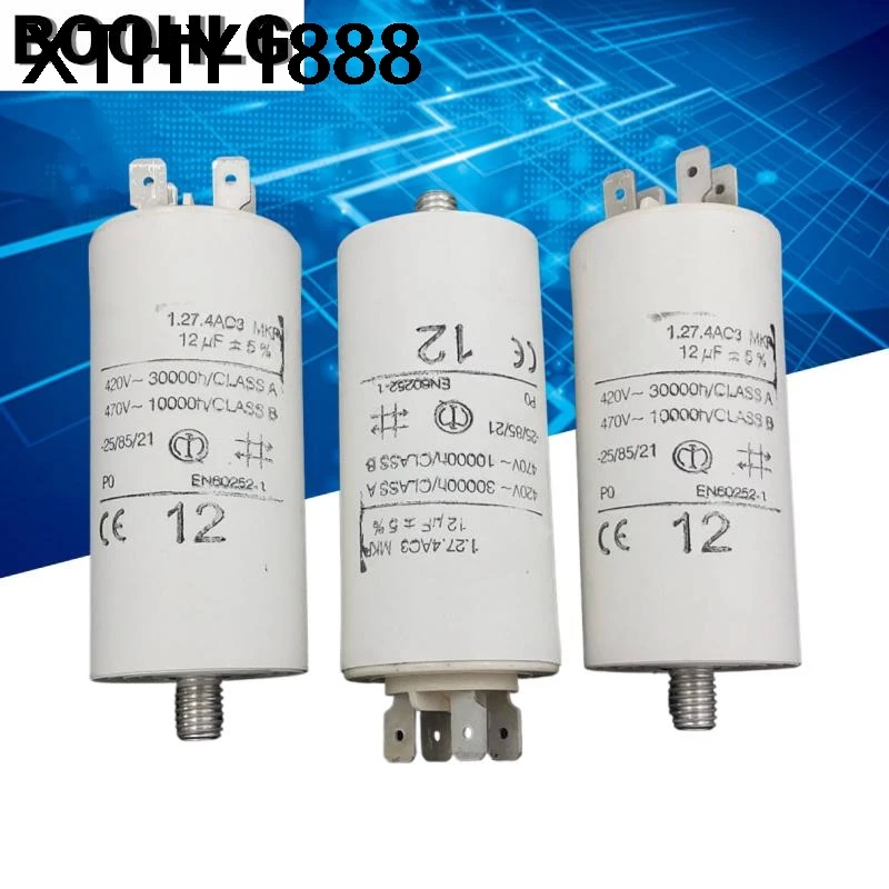 1PCS A V 1.27.4AC3 MKP 420V 12uF Motor Start Capacitor