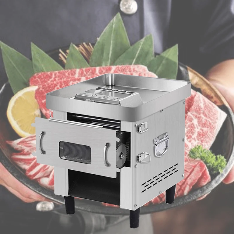 Slicing Machine High-power Stainless Steel Meat cutter Full-automatic Meat slicer Electric Mincing Machine