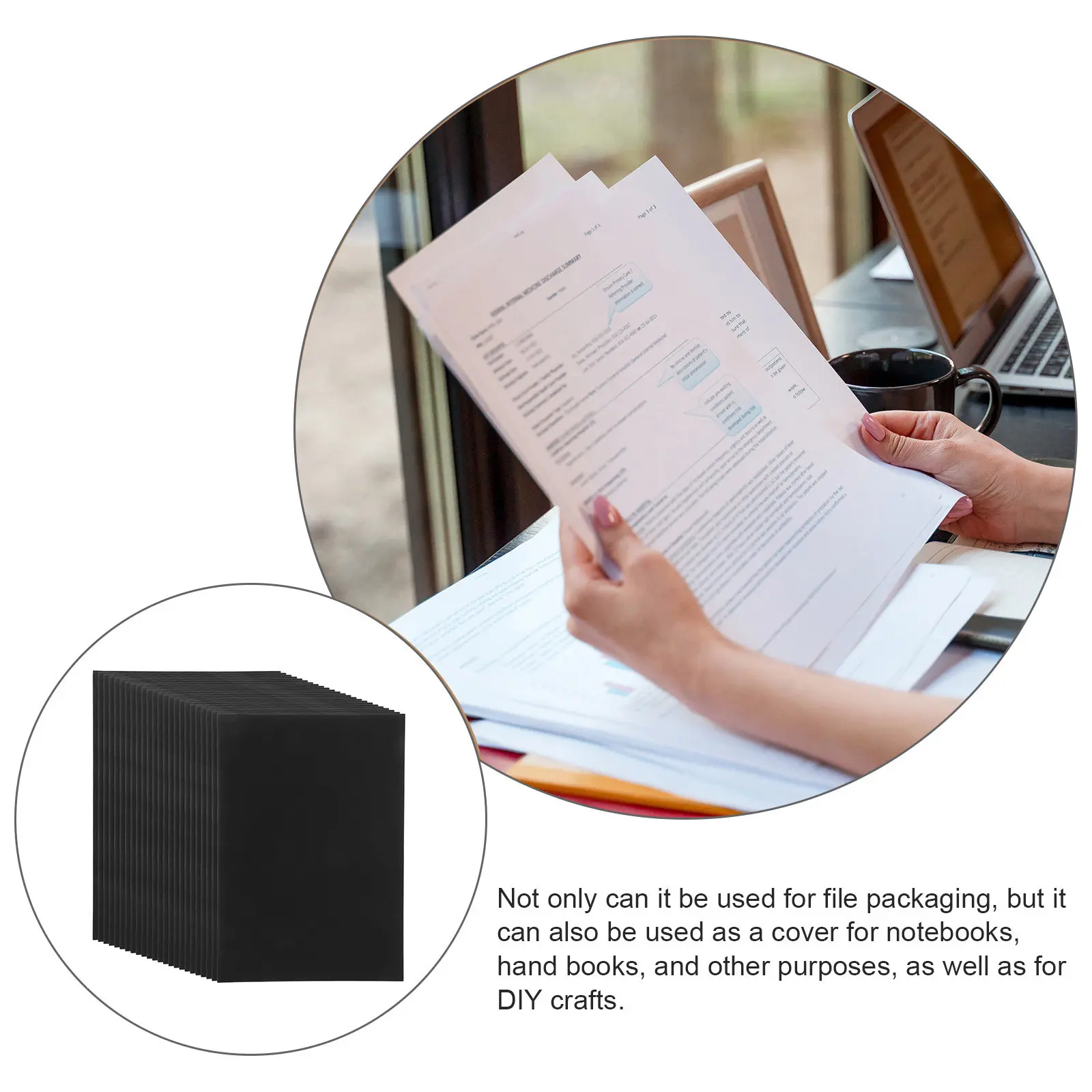 

A4 Binding Covers 100 Sheets Thick Textured Paper Presentation Document Covers for Office School Home Business Reports Notebook