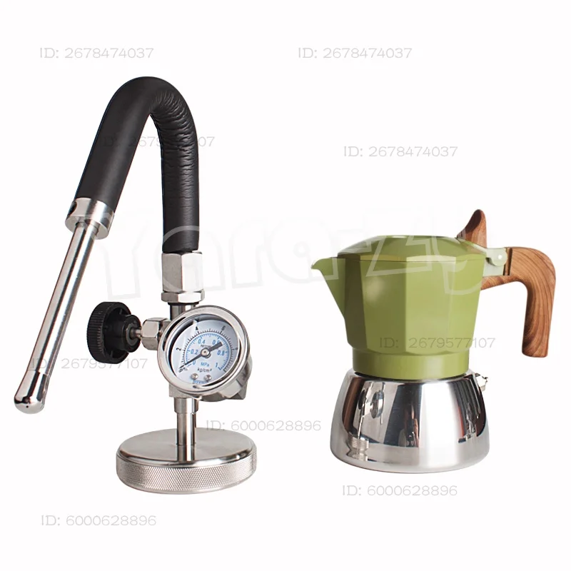 Small stainless steel steam milk frother (double valve moka pot) steam milk frother 100ml Capacity