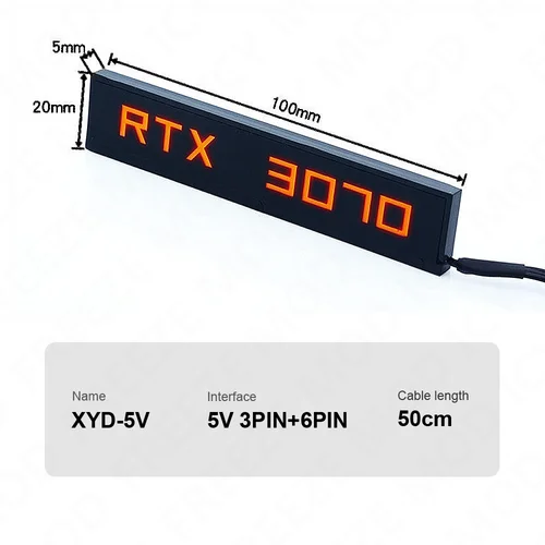 Imagen 2 del producto FREEZEMOD GPU Panel lateral RTX3090 GTX ROG PC decoración placa de tarjeta de vídeo lámpara de fe enfriador de agua AURA SYNC refrigeración líquida ARGB