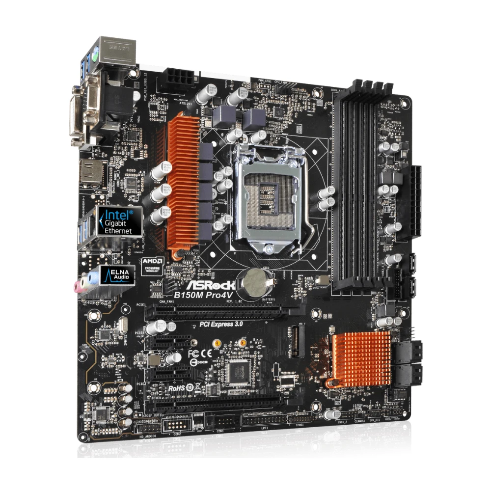 ASRock B150M PRO4V Motherboard Support i7-7700K i7-6700K i5-7600K i5-6600K 6500 i3-7350K CPU 4×DDR4 64GB HDMI PCIe 3.0 mATX