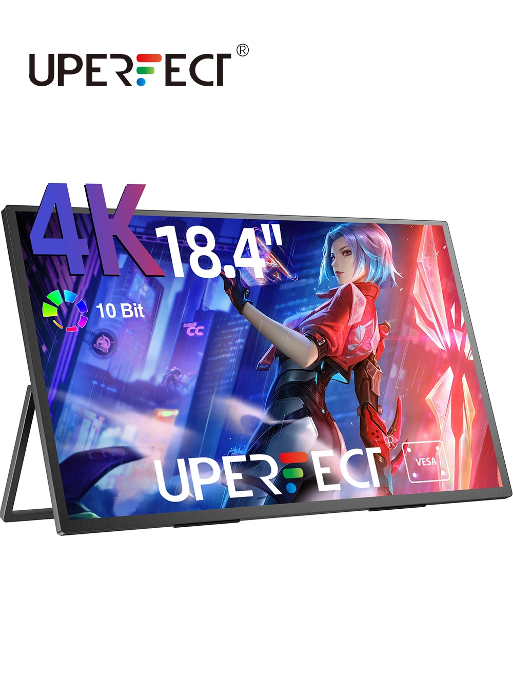 

Монитор для ноутбука UPERFECT, 4K, 18,4 дюйма, UHD, HDR, IPS, VESA, HDMI, USB, C