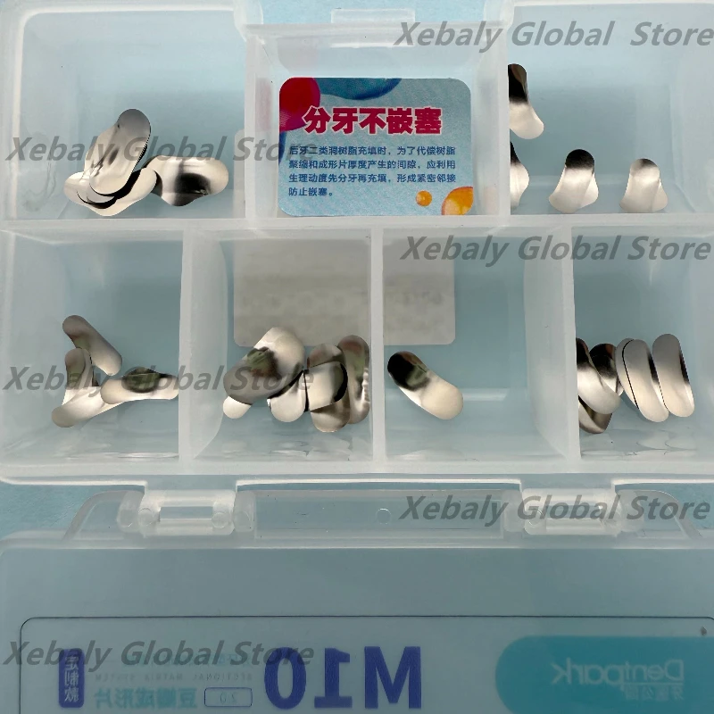 3×30Pcs/Box Dental Matrix Sectional System Metal Stainless Steel Matrix System Hard Elasticity Thickness 0.038mm