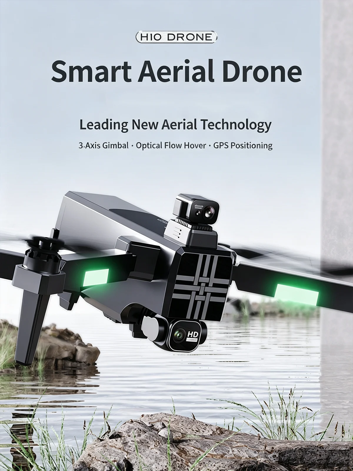 2026 New H10 GPS Drone 4K Professional HD Dual Camera 3-Axis Gimbal UAV Obstacle Avoidance Brushless Foldable RC Quadcopter Gift