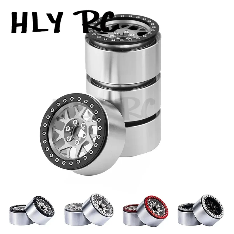 

4Pcs 2.2inch Aluminum Alloy Beadlock 65mm Wheel Rim Hub for 1/10 RC Rock Crawler Axial SCX10 90046 RR10 Wraith Traxxas TRX4 TRX6