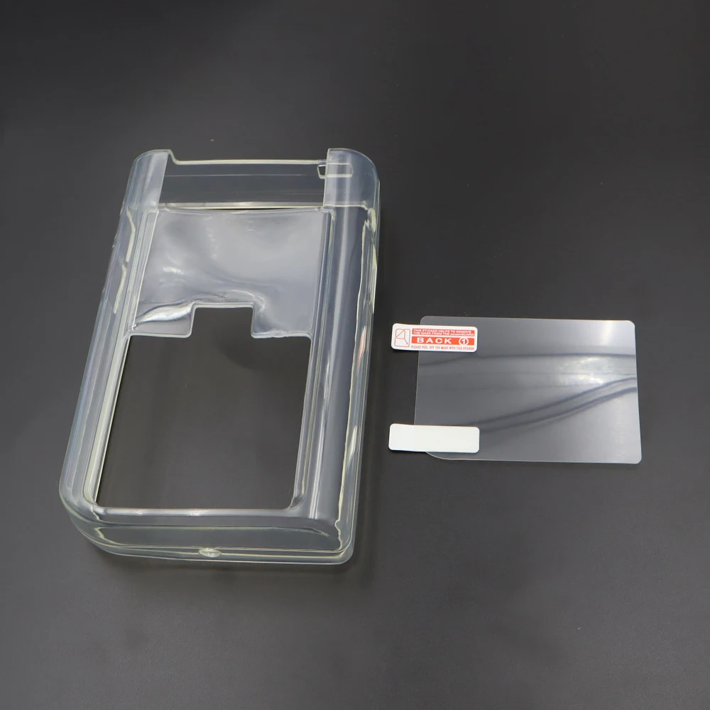 1 conjunto de capa transparente tpu capa protetora para controlador de jogo gb capa macia transparente com filmes de tela