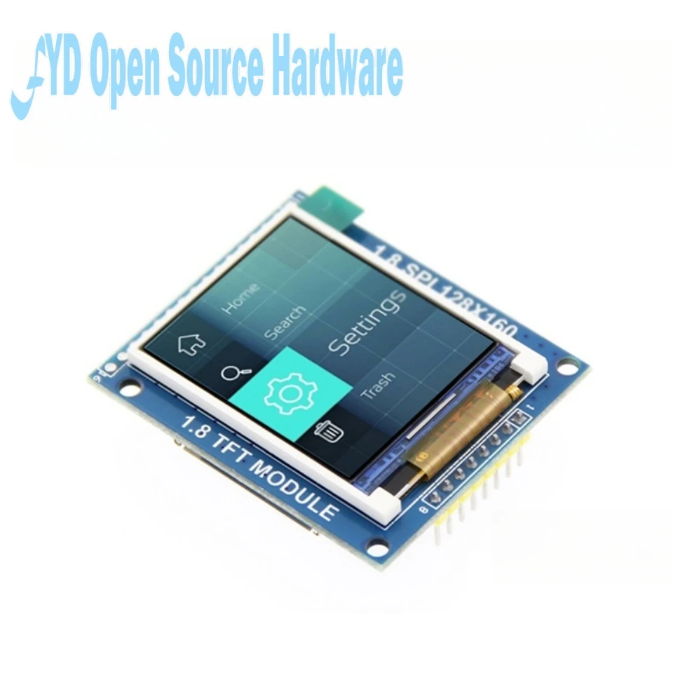 Display del modulo LCD TFT SPI seriale da 1.8 pollici 128*160 con adattatore PCB IC di alimentazione presa SD ST7735R IC driver per Arduino 51