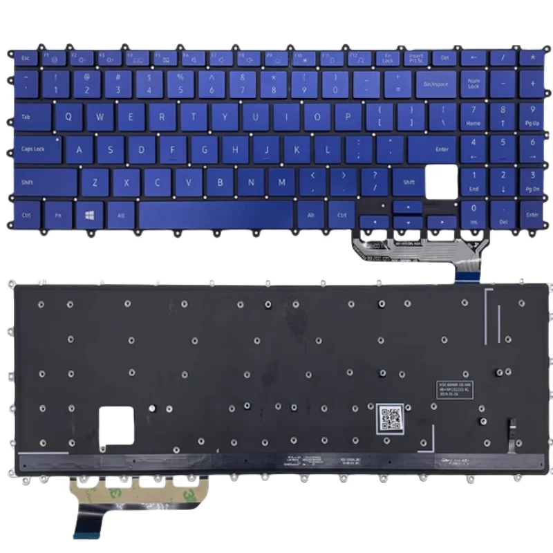 New original English backlit keyboard blue for GalaxyBook Flex NP950QCG NT950QCG BA59-04428 Suitable for 15.6 laptops