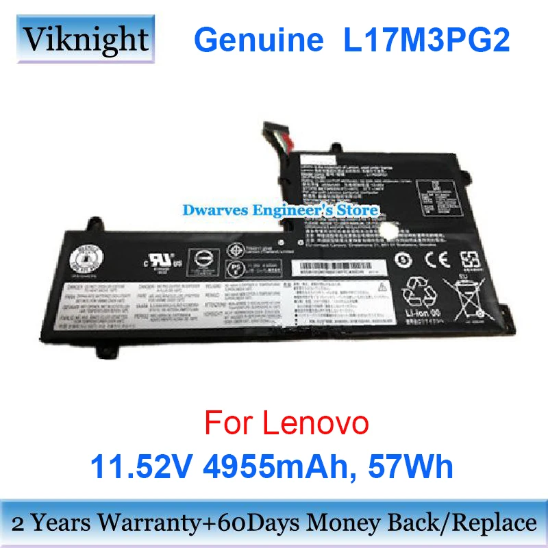 Genuíno 11.52v L17m3pg2 Bateria 4955mah 57wh para Lenovo Legion Y7000 Y730 Y740 Y70001060 Portátil Bateria Recarregável 928qa229h