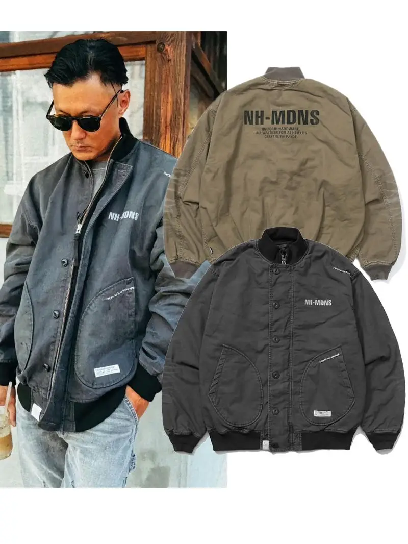 

Мужская повседневная одежда MADN X NBHD Collaborative, винтажная японская хлопковая куртка с воротником-стойкой, осень-зима